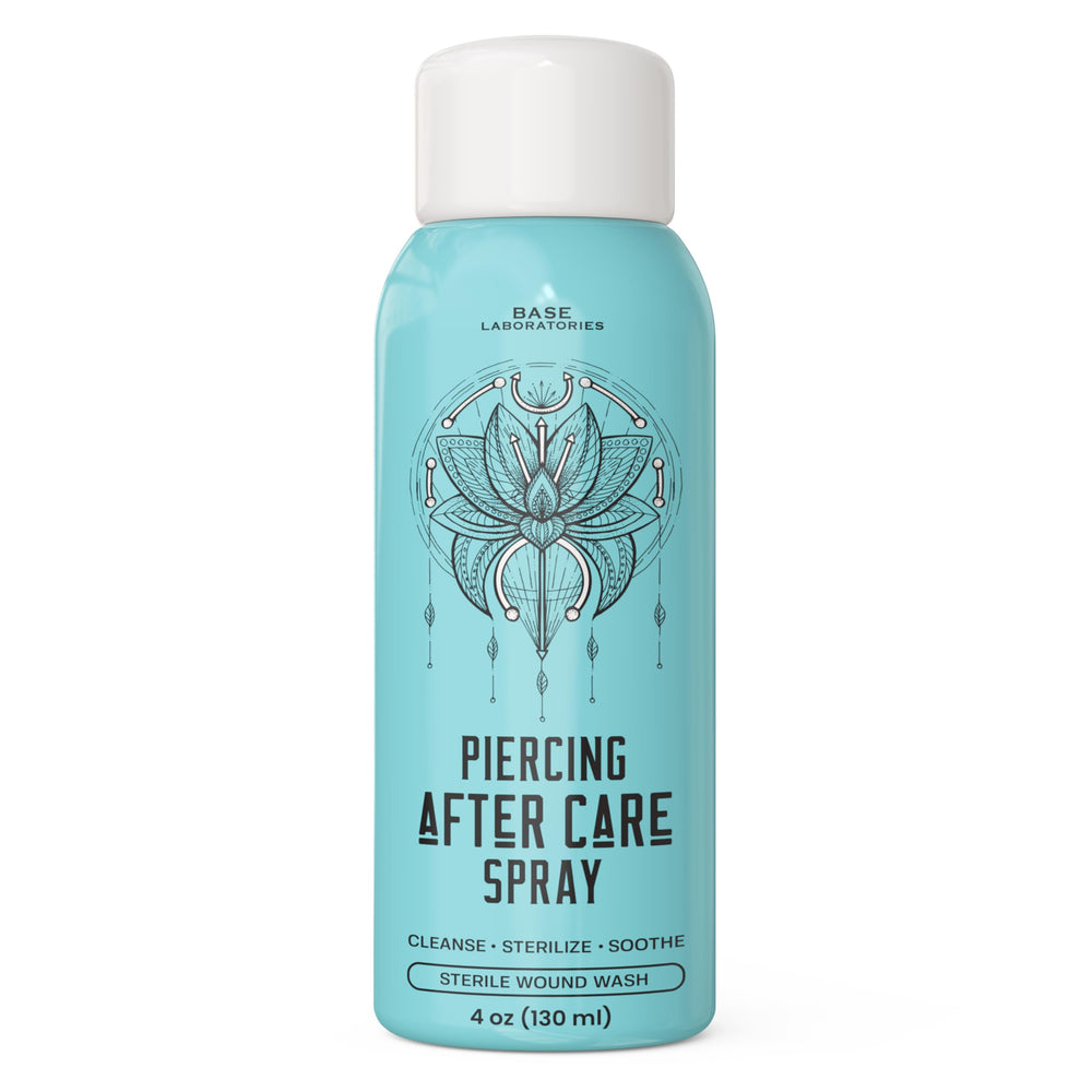 BASE LABORATORIES spray d’entretien pour piercings – brume douce pour nettoyer et apaiser.