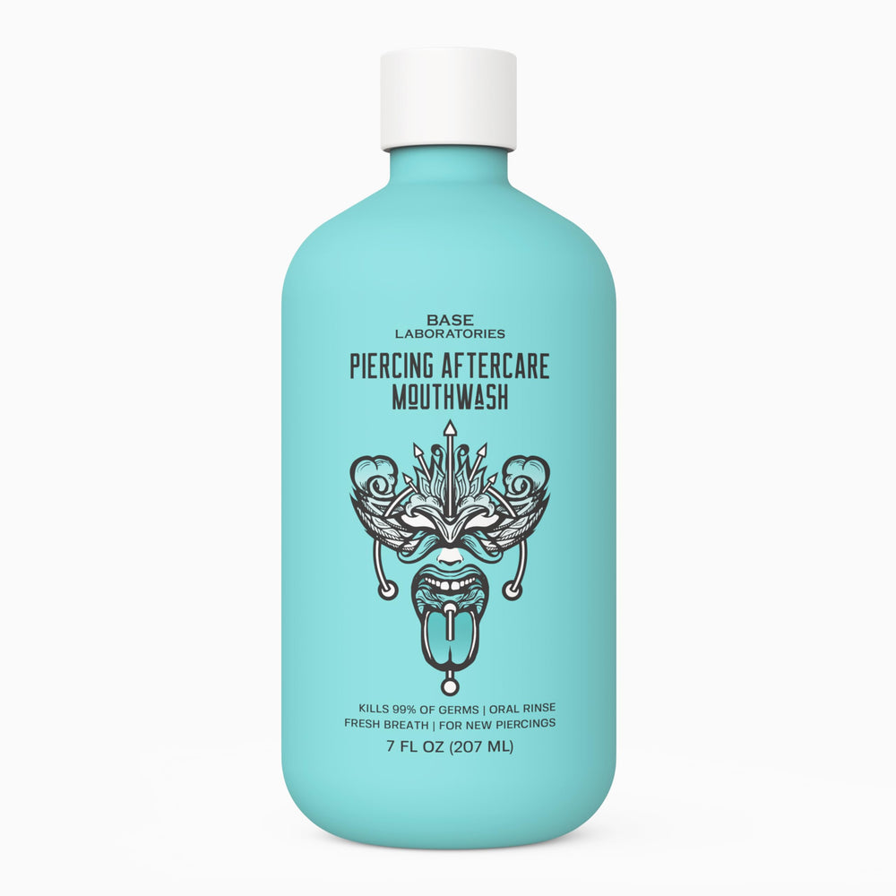 Base Laboratories rince-dentaire — bouteille, soin après piercing en douceur