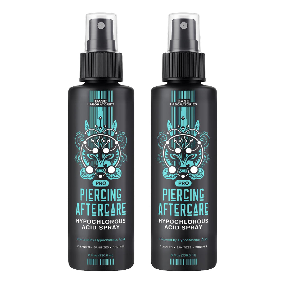 BASE LABORATORIES spray 8 oz, soin apres piercings, favorise une cicatrisation potentielle