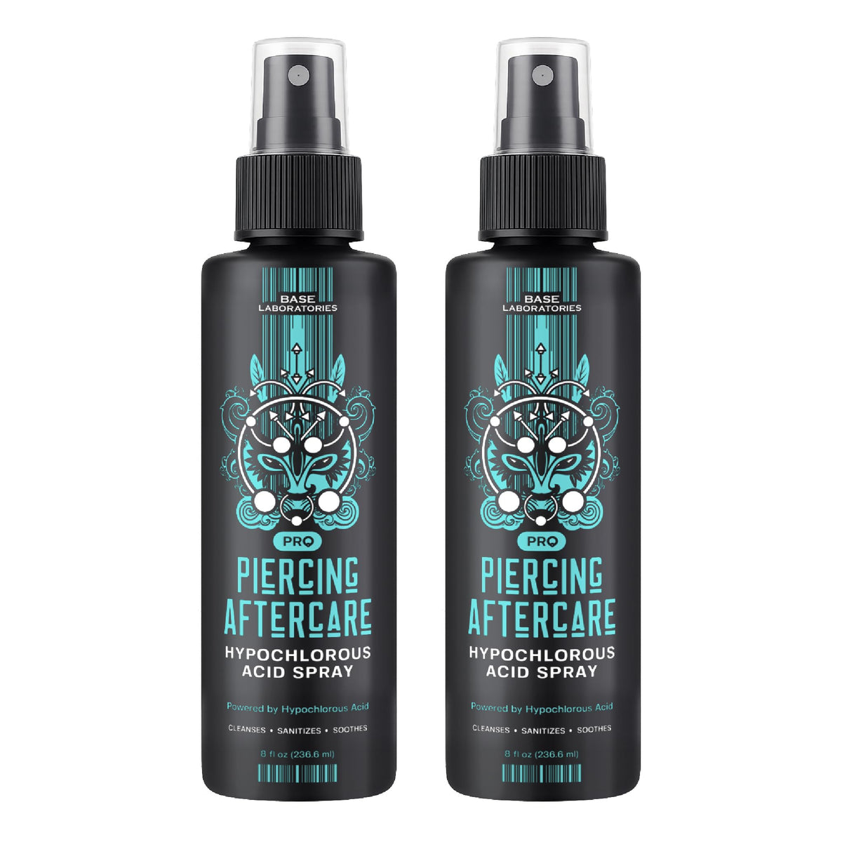 BASE LABORATORIES spray 8 oz, soin apres piercings, favorise une cicatrisation potentielle