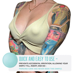 Base Laboratories tasses silicone piercing mamelon, maintien discret et nettoyage continu
