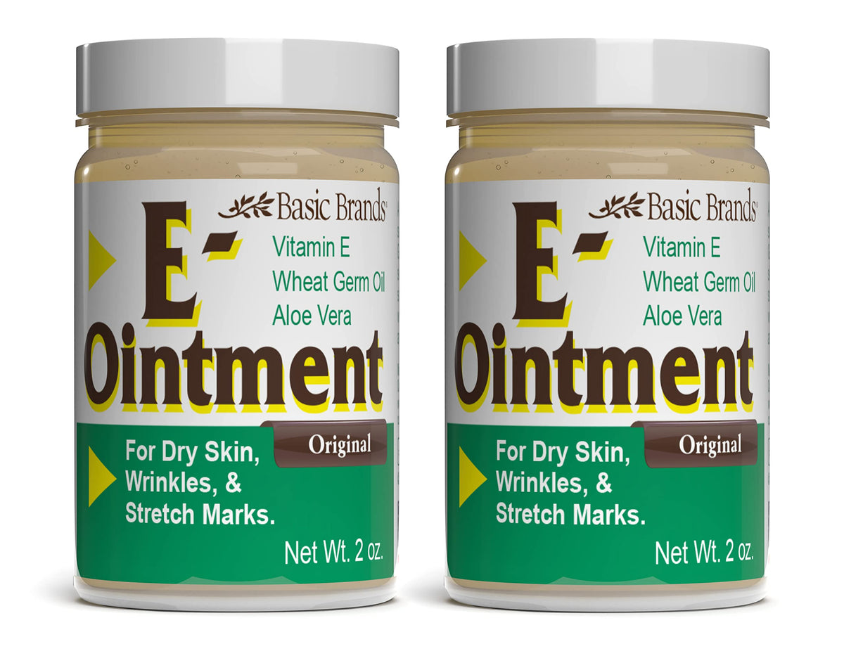 Basic Organics Vitamin E Ointment 2oz tube ready for moisture and skin support