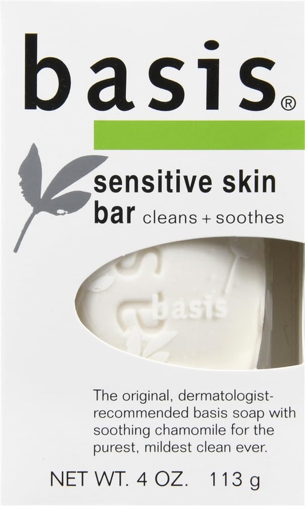 Basis savon-nettoyant-peau-sensible-sans-colorant: bar naturel sans colorants synthétiques.