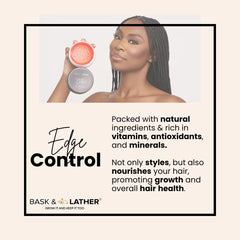 BASK & LATHER – Application-gel-sur-cheveux-humides pour une finition nette.