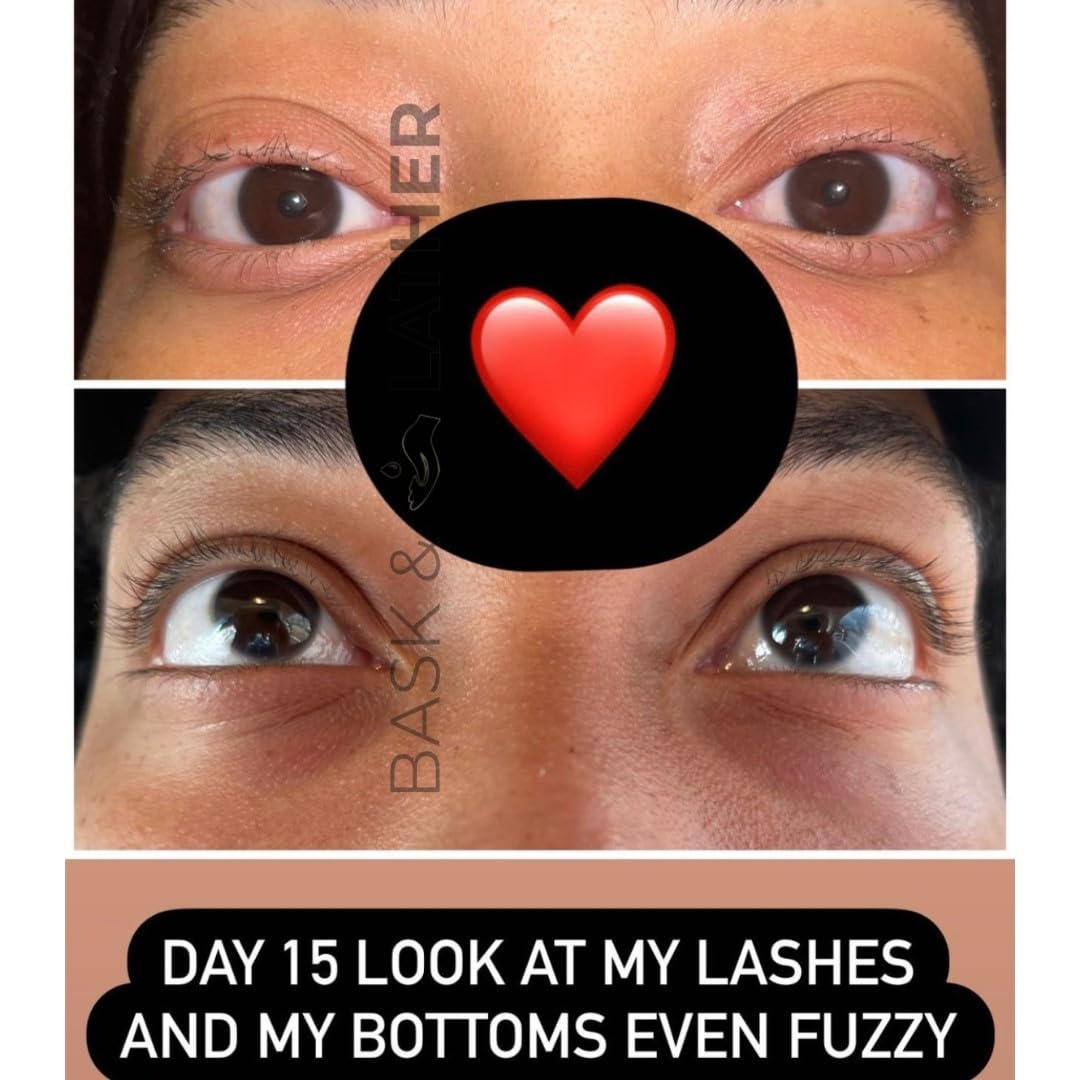 Avant et après Bask & Lather cils et sourcils