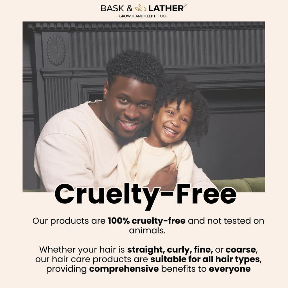 Brillance naturelle des cheveux et barbe après utilisation quotidienne avec BASK & LATHER.