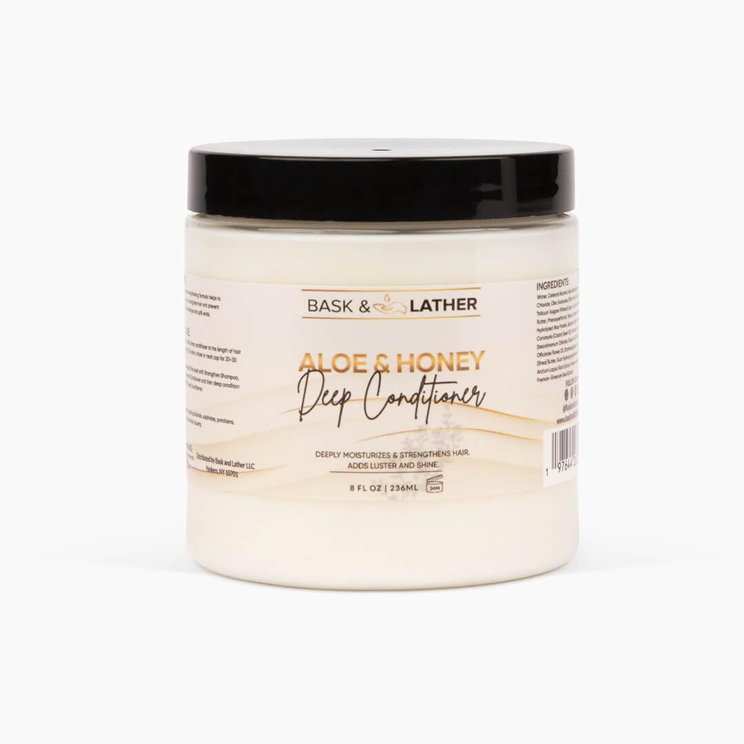 Bask & Lather Aloe et Miel: hydratation en profondeur pour cheveux forts