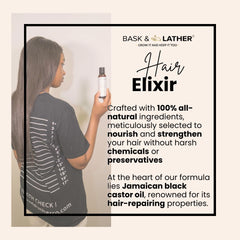 BASK & LATHER Elixir huile-defrizzage cheveux pour un look lisse et sans frisottis