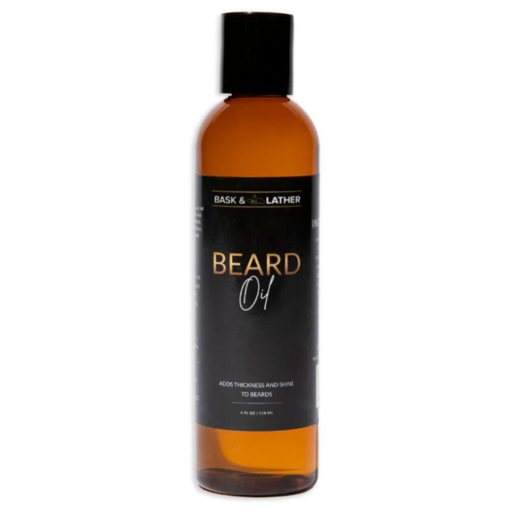 Huile barbe Bask & Lather, application facile pour nourrir et lisser les poils.