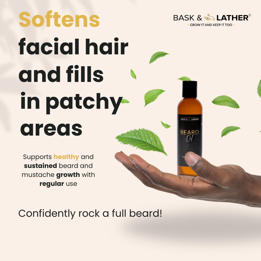 Huile barbe Bask & Lather, douceur et souplesse des poils.