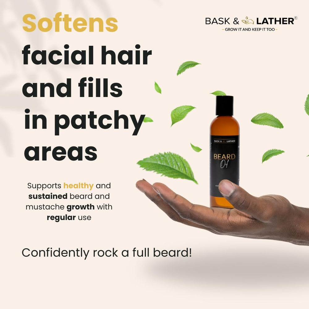 Huile barbe Bask & Lather, douceur et souplesse des poils.