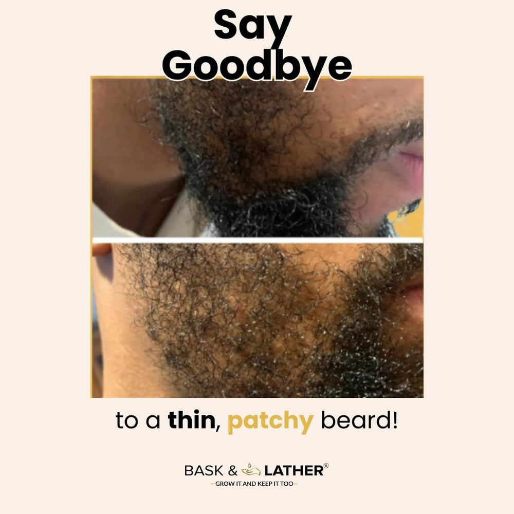 Huile barbe Bask & Lather, massage facile pour routine efficace.
