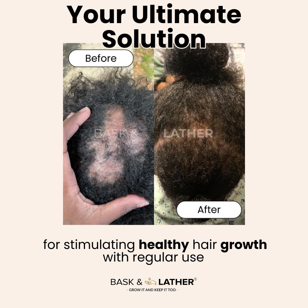 Flacon Bask & Lather et ingrédients naturels visibles, douceur et sensorialité des composants.