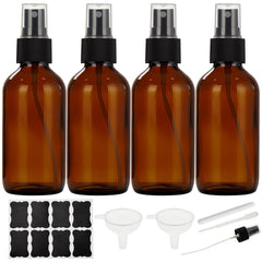 Bastelica bouteilles ambré 4oz avec pompe, idéale pour huiles essentielles et parfums