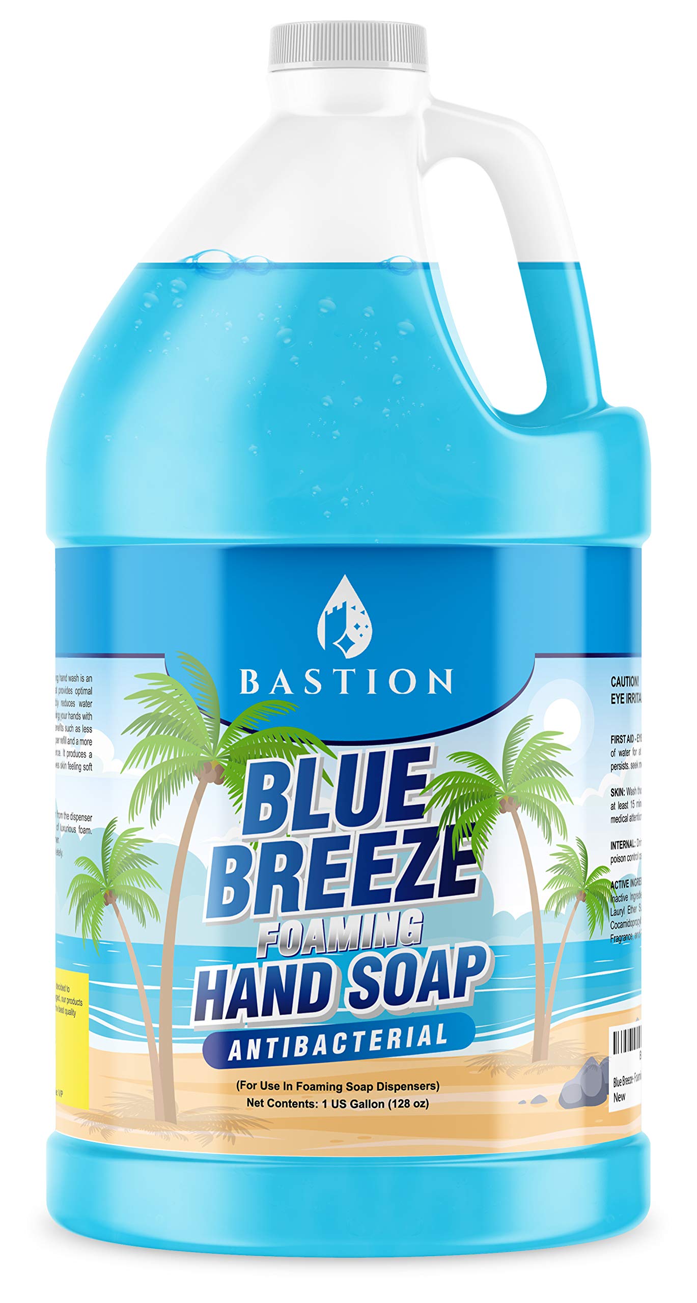 Bastion Blue Breeze – bouteille versee, remplissage pratique pour mousse et évite les débordements.
