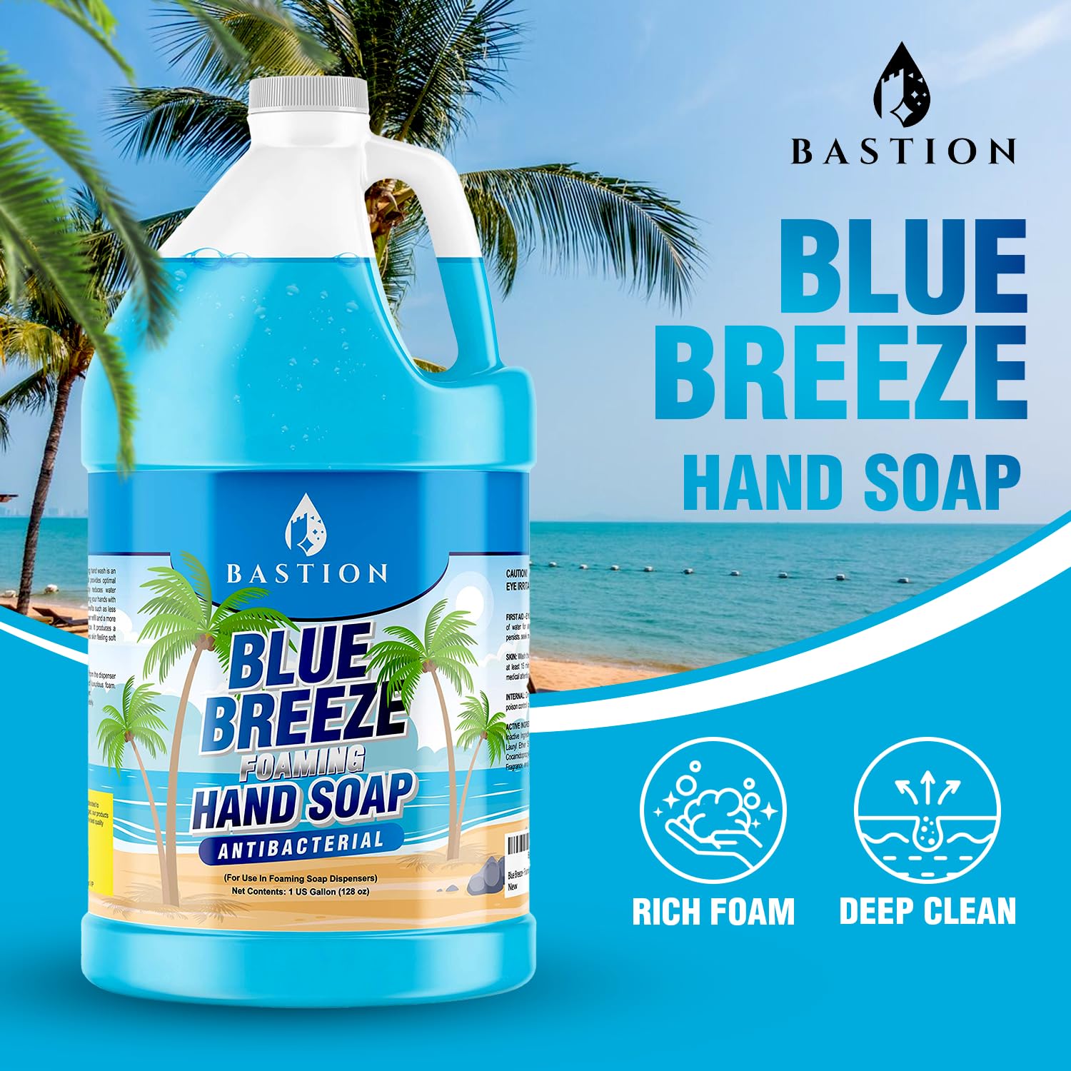 Bastion Blue Breeze – peau douce après lavage, expérience agréable et sans tiraillement.