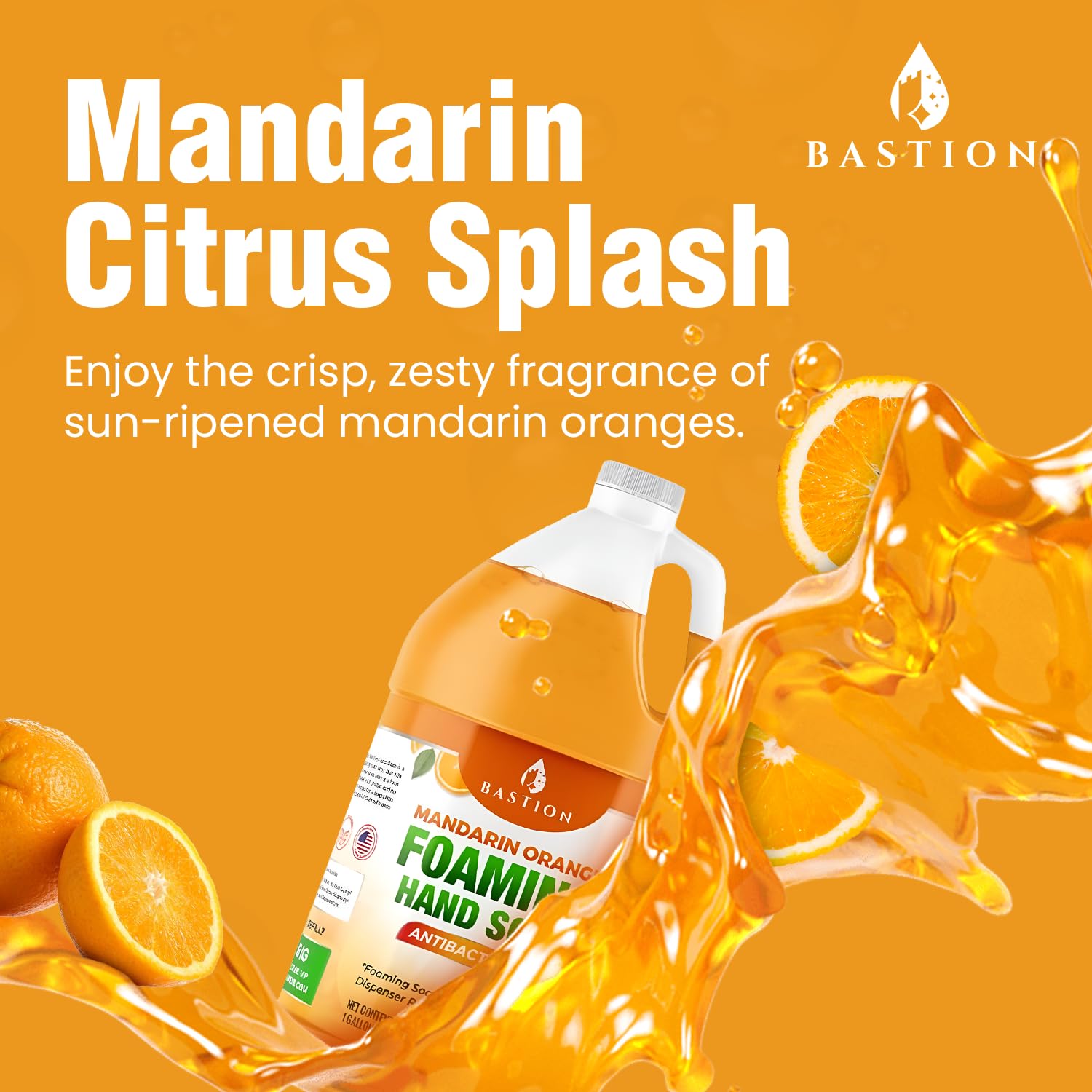 Texture crèmeuse du savon Bastion Mousse Orange Mandarine pour une propreté efficace sans irritations