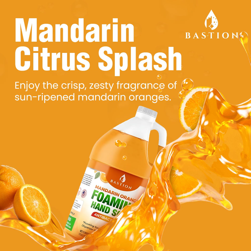 Texture crèmeuse du savon Bastion Mousse Orange Mandarine pour une propreté efficace sans irritations