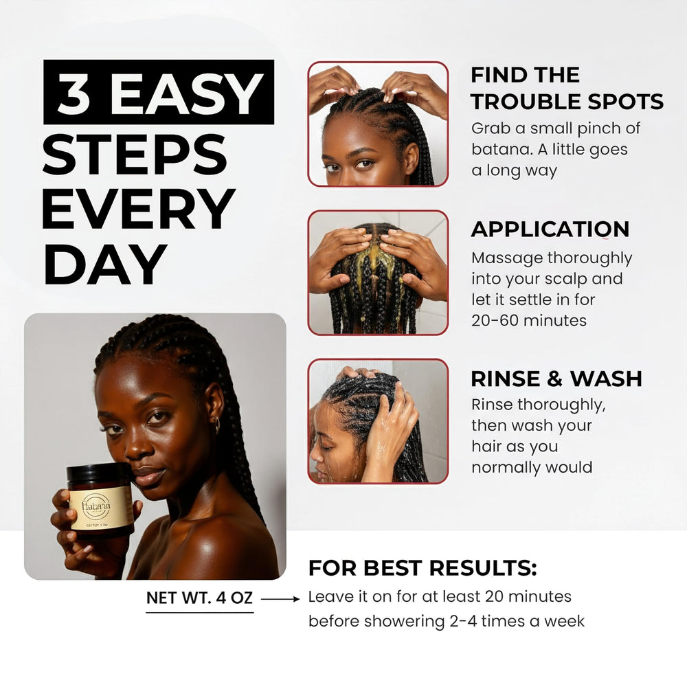 Application en massage sur cheveux et cuir chevelu pour favoriser le soin.