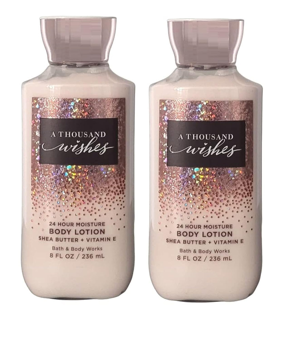 Bath & Body Works A Thousand Wishes, lotion pour le corps, texture légère et hydratante, parfum festif.