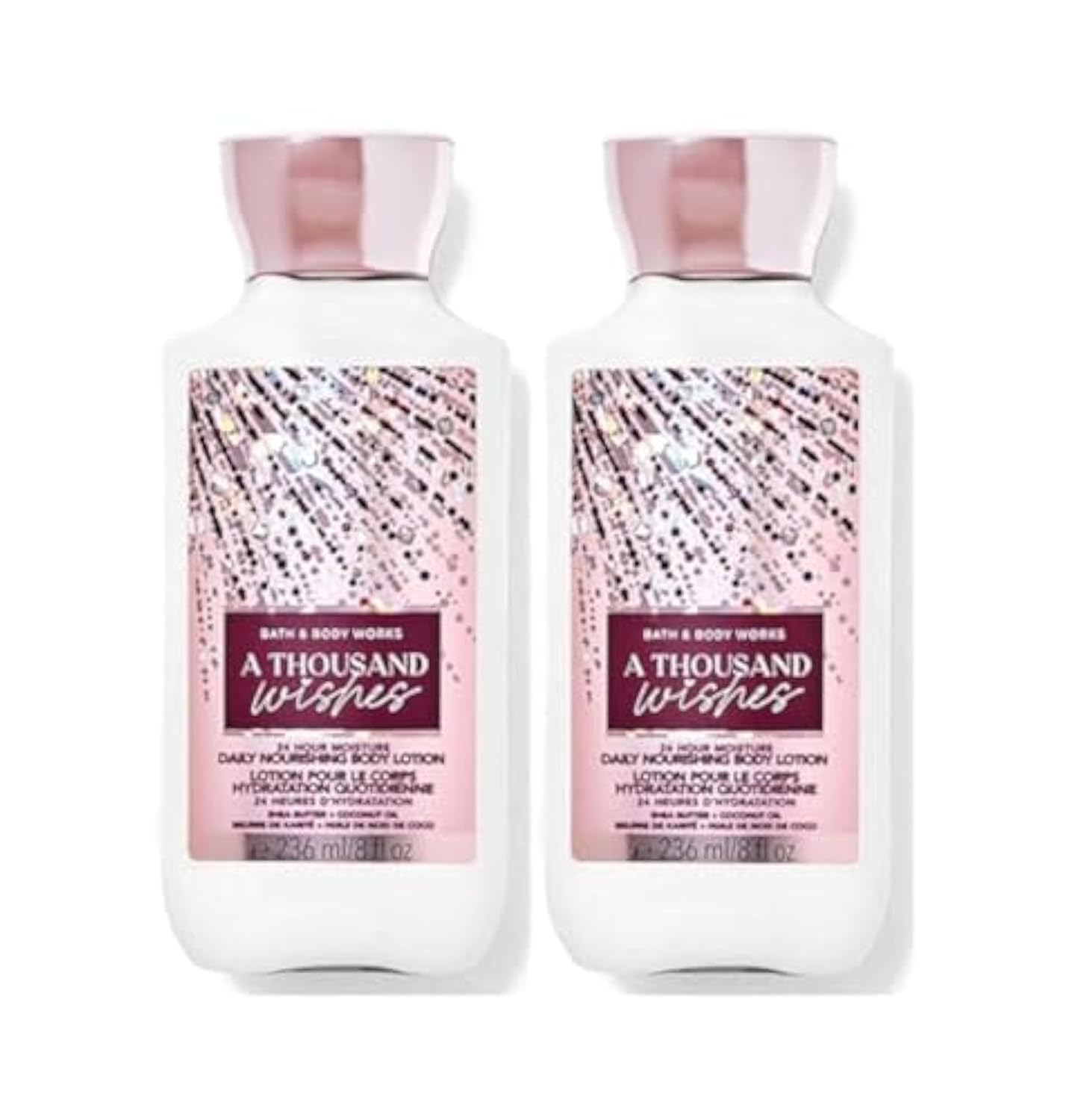 Lotion pour le corps Bath & Body Works A Thousand Wishes, hydratation durable et peau douce.