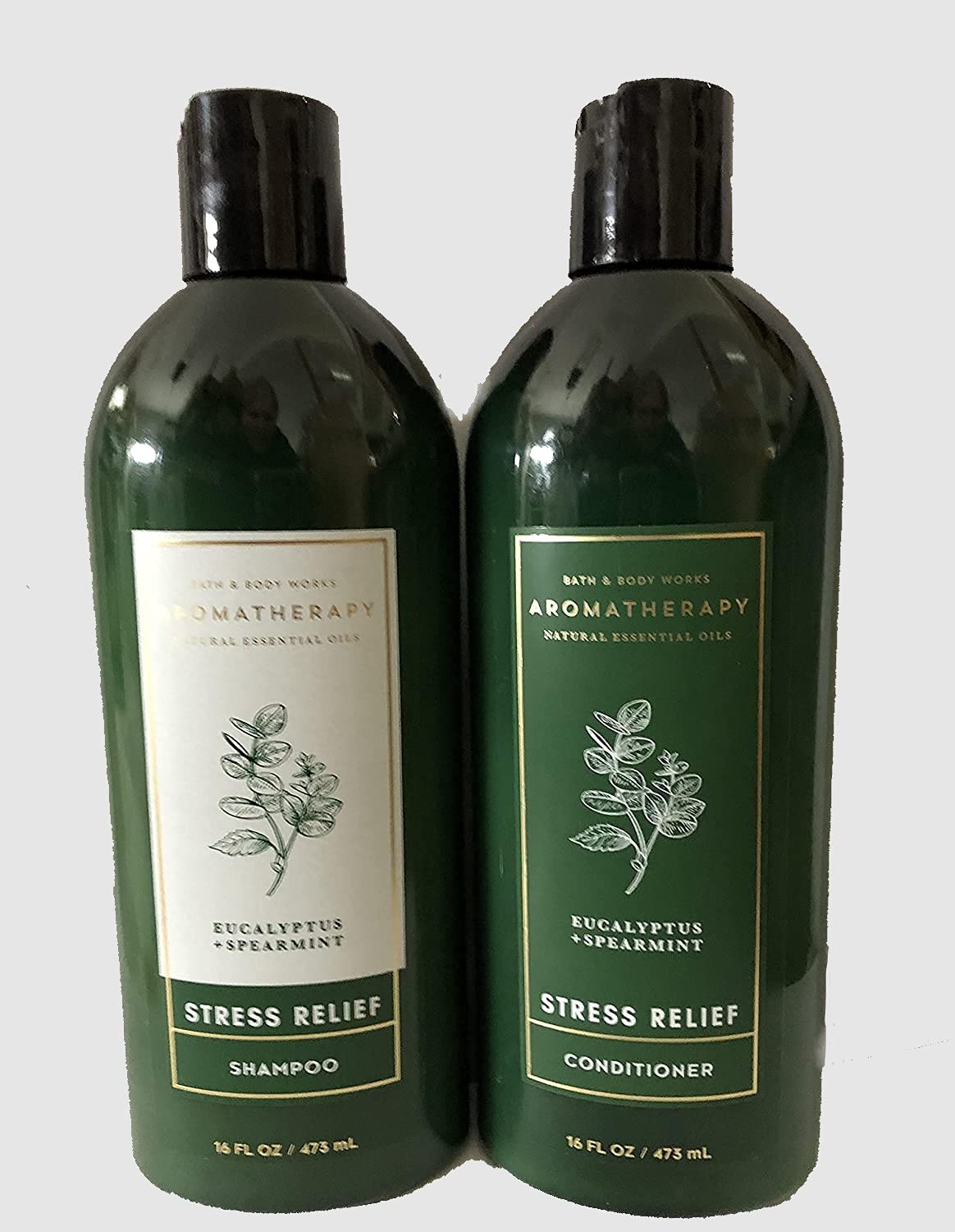 Bath & Body Works Aromatherapie Eucalyptus Spearmint, shampoing et apres-shampooing, fraicheur apaisante