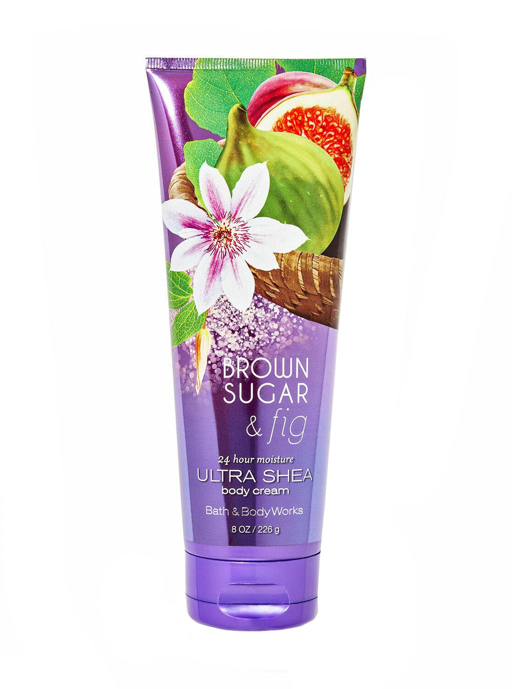 Bath and Body Works Brown Sugar and Fig cream close up shows creamy texture for smooth skin.