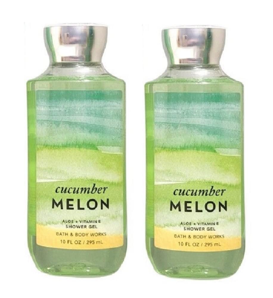 Coffret Bath & Body Works Concombre Melon avec deux flacons 10 oz, idée cadeau.