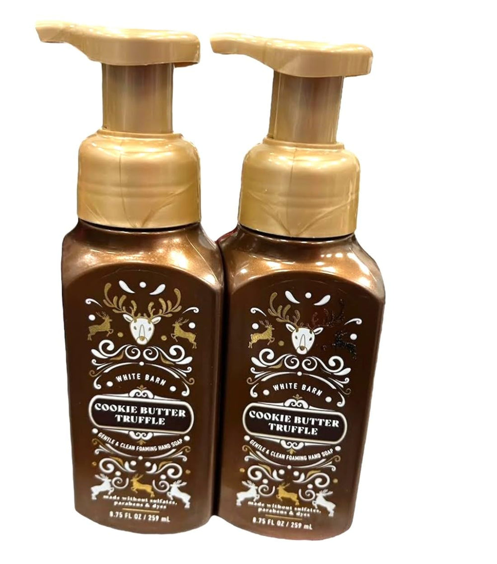 Bath & Body Works Cookie Butter Truffle – duo de bouteilles, mousse riche et expérience hydratante.