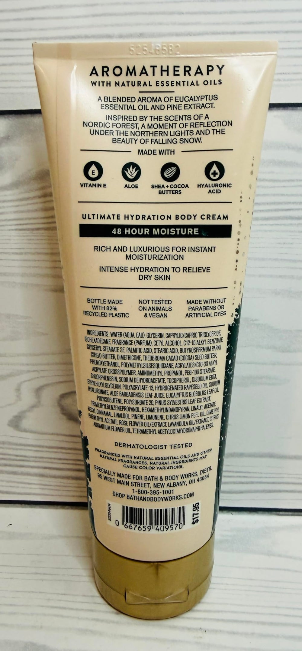Texture onctueuse Crème Bath & Body Works Eucalyptus Pin pour une hydratation douce