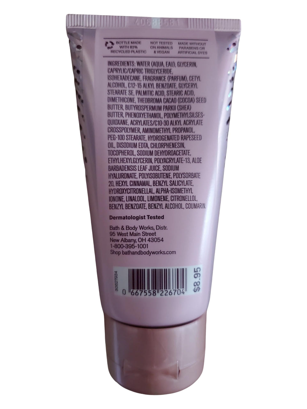 Crème hydratante Bath & Body Works, texture riche pour peau douce et confortable.