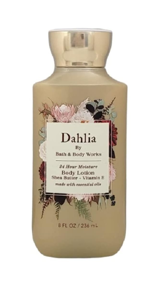 Bath & Body Works Dahlia lotion duo 8 oz, hydratation longue durée et parfum doux