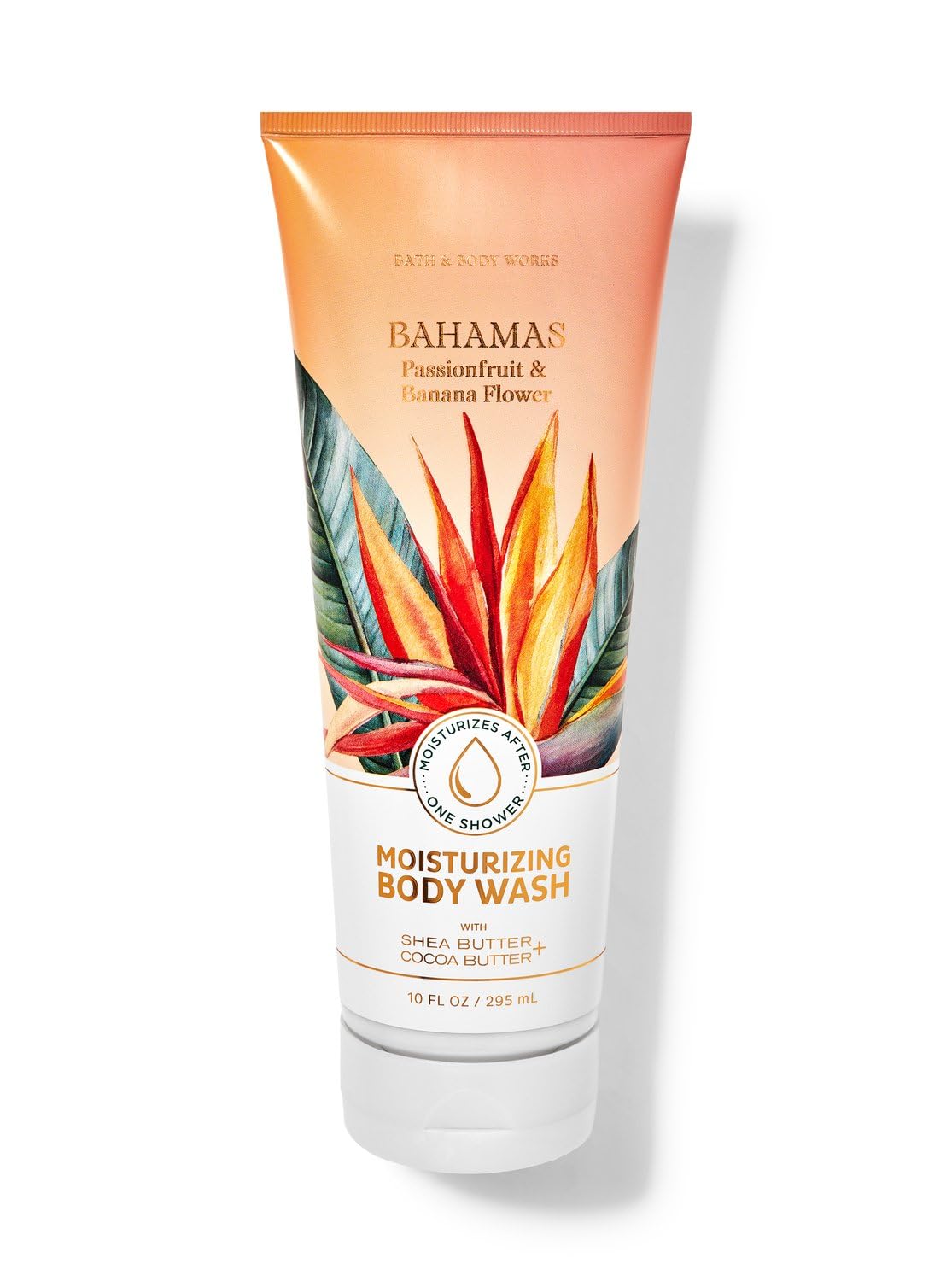 Bath & Body Works Bahamas Passionfruit & Banana Flower, douche hydratante laissant la peau douce.