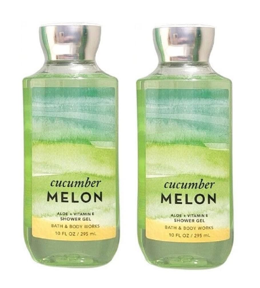 Emballage cadeau Bath & Body Works Concombre Melon prêt à offrir, expérience parfumée.