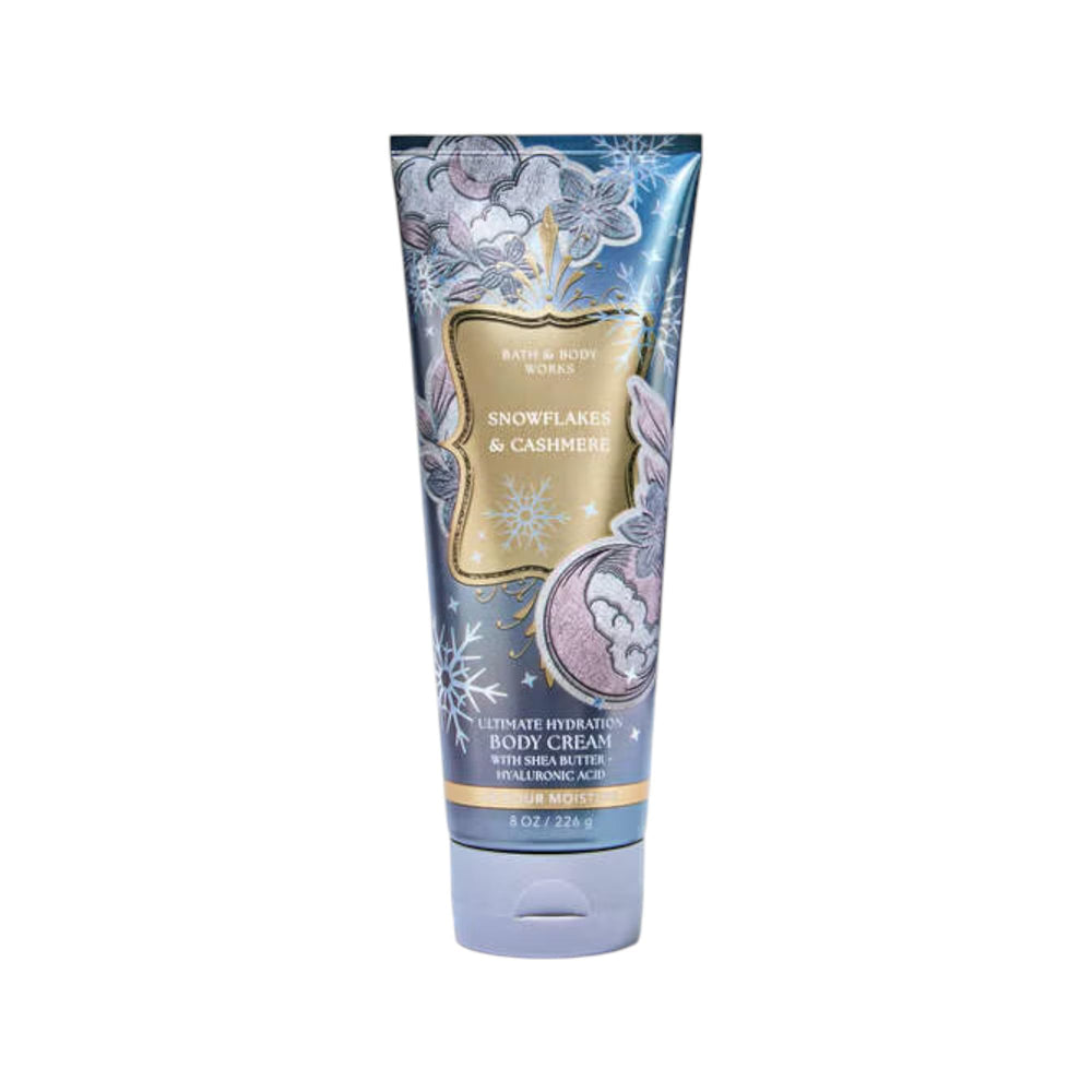 Ensemble Bath & Body Works: crème hydratante Snowflakes & Cashmere pour peau douce et parfumée