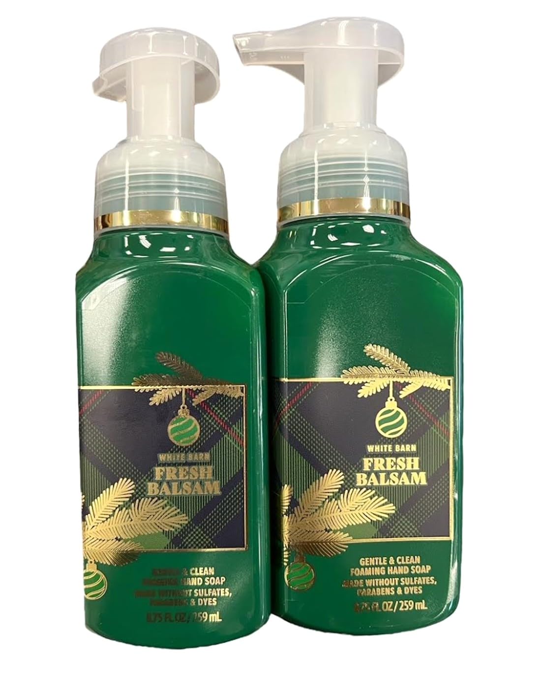 Bath & Body Works Sapin Frais, bouteille de savon moussant pour les mains, parfum hivernal.