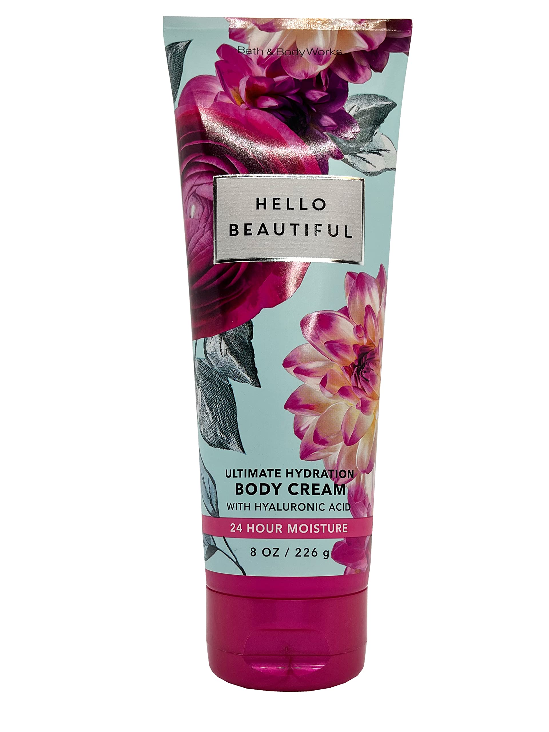 Bath & Body Works Hello Beautiful Crème Ultra Shea — bouteille, hydratation durable pour peau douce.
