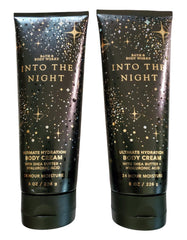 Crème hydratante Bath & Body Works Into the Night, flacon 8 oz, douceur durable pour la peau