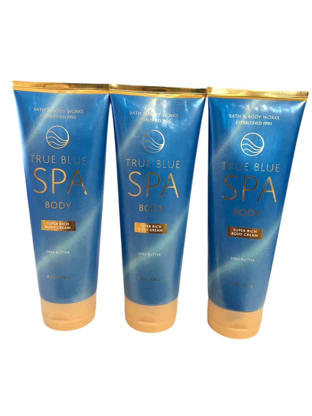Bath & Body Works lot de 3 crèmes corps, emballage élégant, hydratation durable.