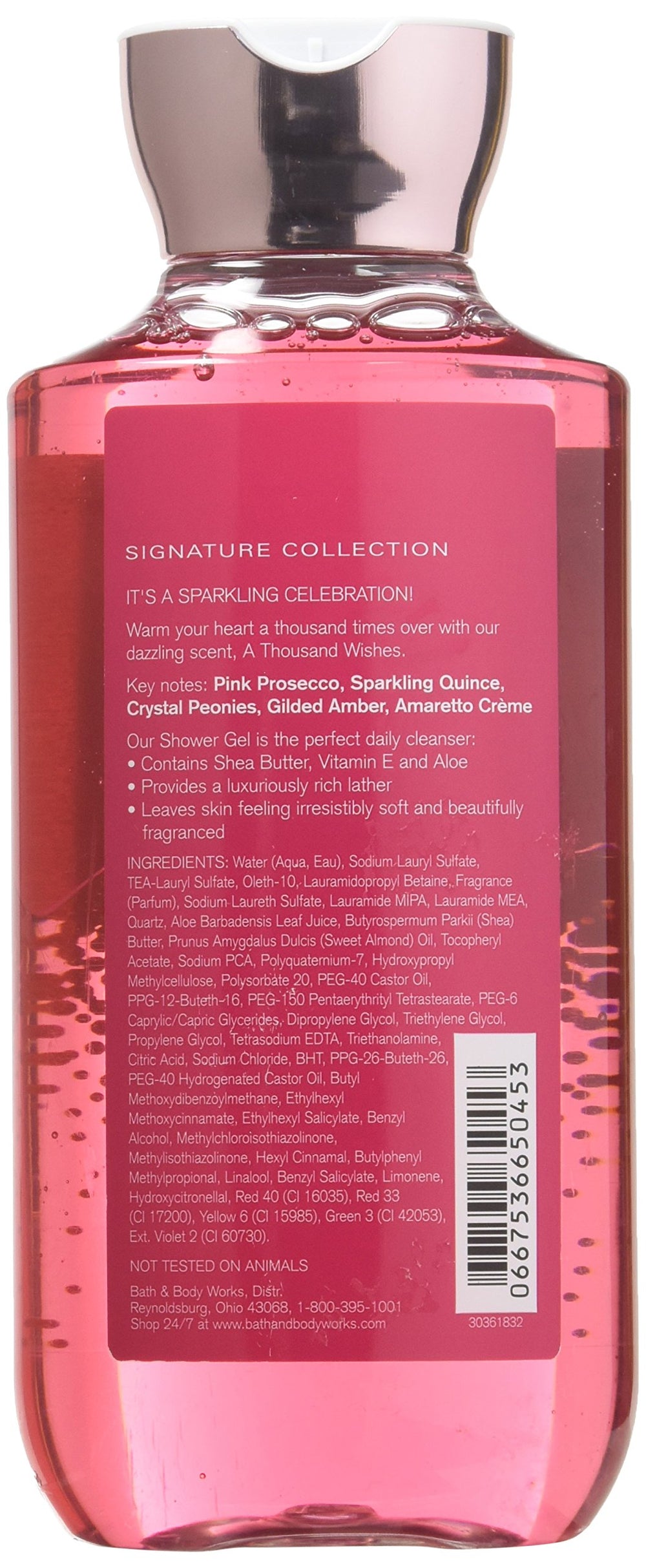 Bath & Body Works Mille-Vœux Gel Douche Flacon – parfum fruité idéal pour routine matinale