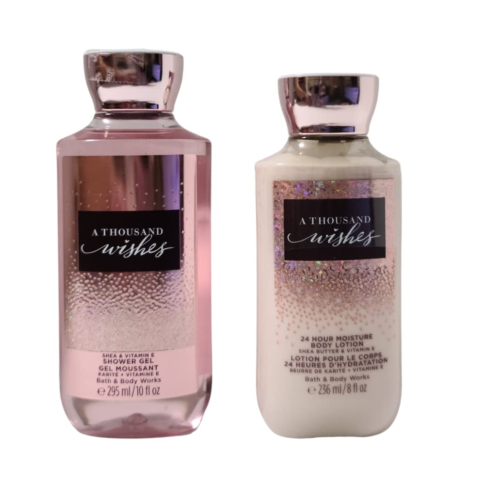 Bath & Body Works Mille Voeux – coffret gel douche et lotion, parfum délicat et hydratant.