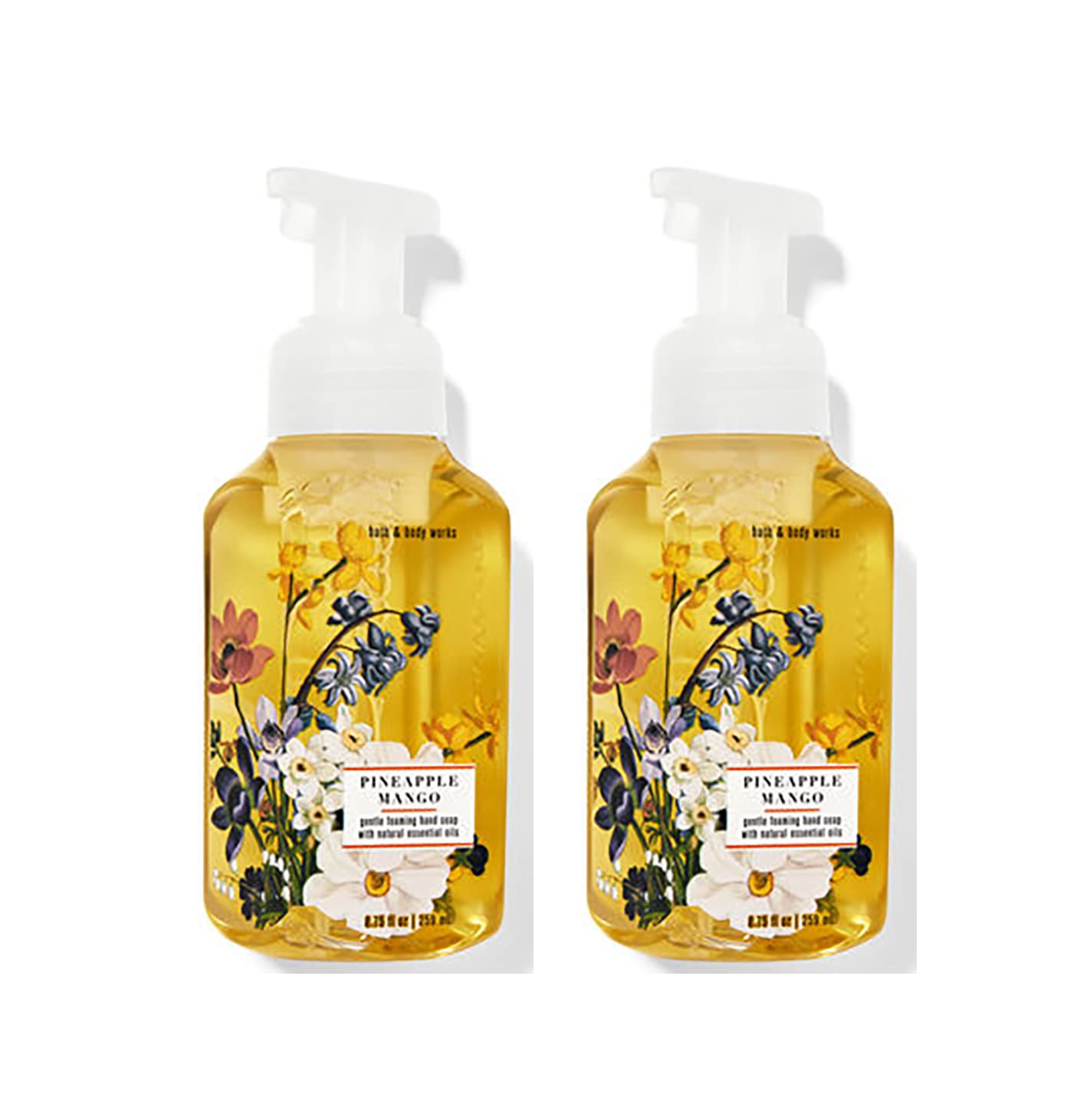 Bath & Body Works Mousse Mains Ananas Mangue sur la bouteille, parfum frais et hydratant.