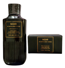 Bath & Body Works Noir – bouteille de gel douche 3-en-1, parfum captivant et pratique.