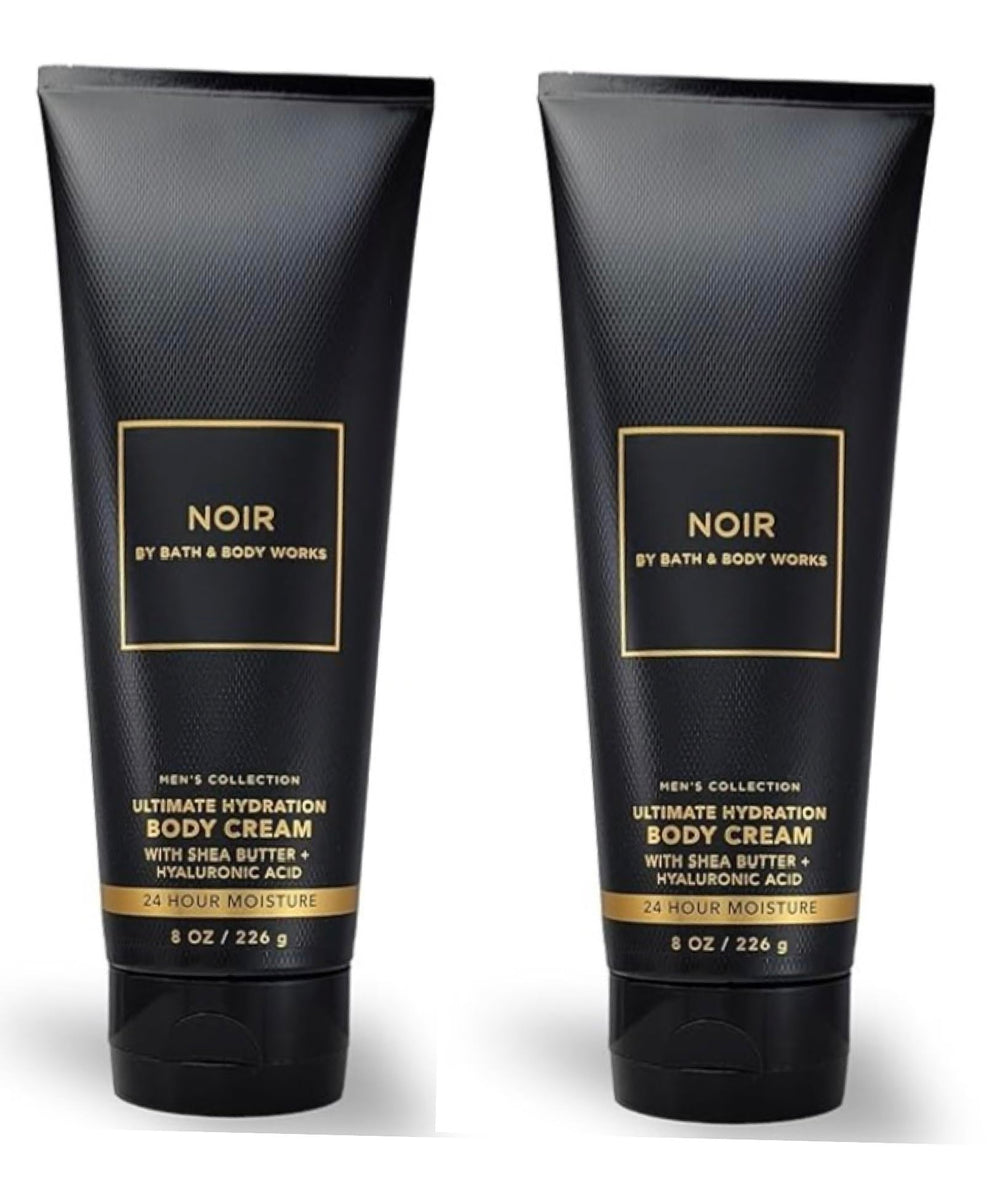 Bath & Body Works Noir Ultimate Hydration Cream 8 oz bottle delivers long-lasting moisture.