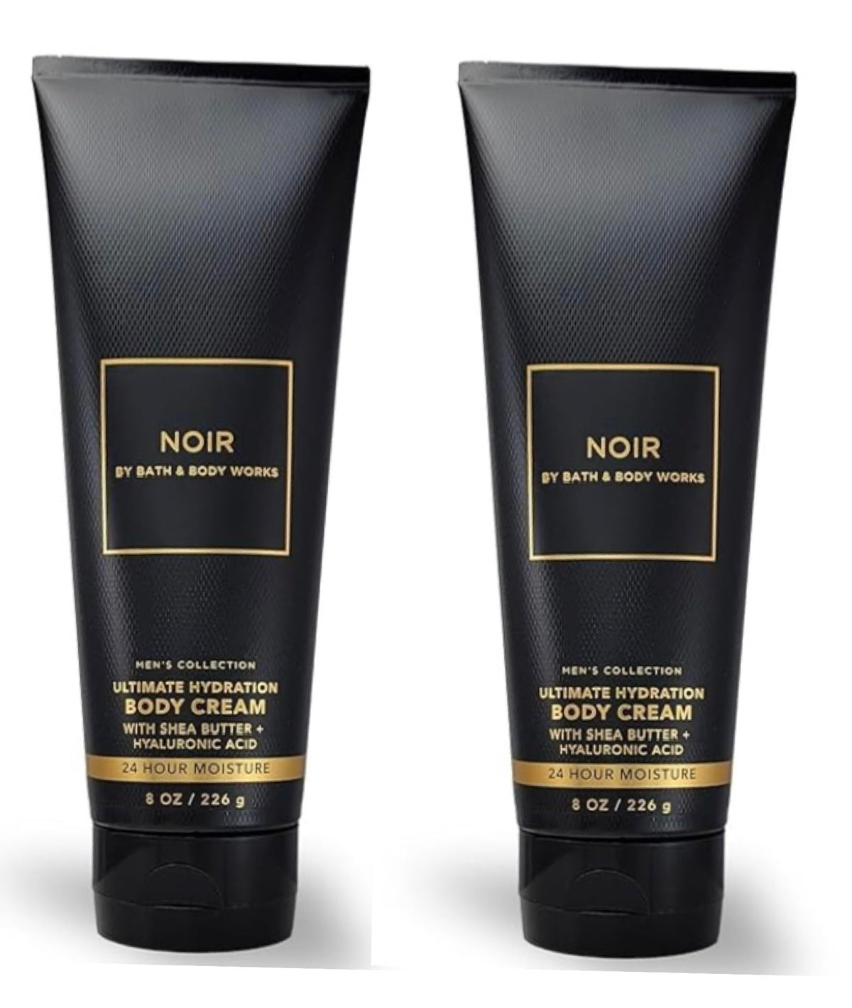 Bath & Body Works Noir Ultimate Hydration Cream 8 oz bottle delivers long-lasting moisture.