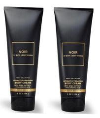Bath & Body Works Noir Ultimate Hydration Cream 8 oz bottle delivers long-lasting moisture.
