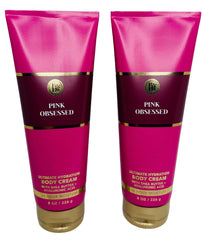 Bath & Body Works Pink Obsessed crème hydratante ultime, pot 8 onces, lot de 2 pour peau douce.