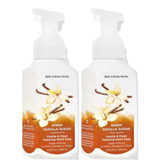 Savon Bath & Body Works main mousse doux Vanille chaude Sucre, nettoyage en douceur et parfum réconfortant.