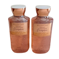 Bath & Body Works Shea + Vitamin E Shower Gel bottle shows Sweet Cinnamon Pumpkin aroma for routine