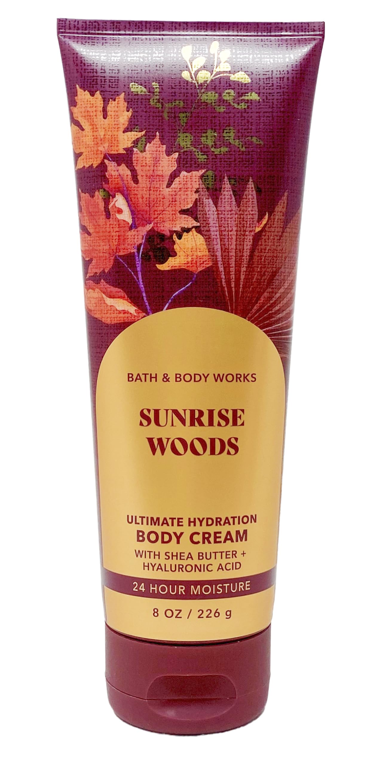 Bath & Body Works Sunrise Woods Crème pour le corps, texture riche et parfum chaleureux.